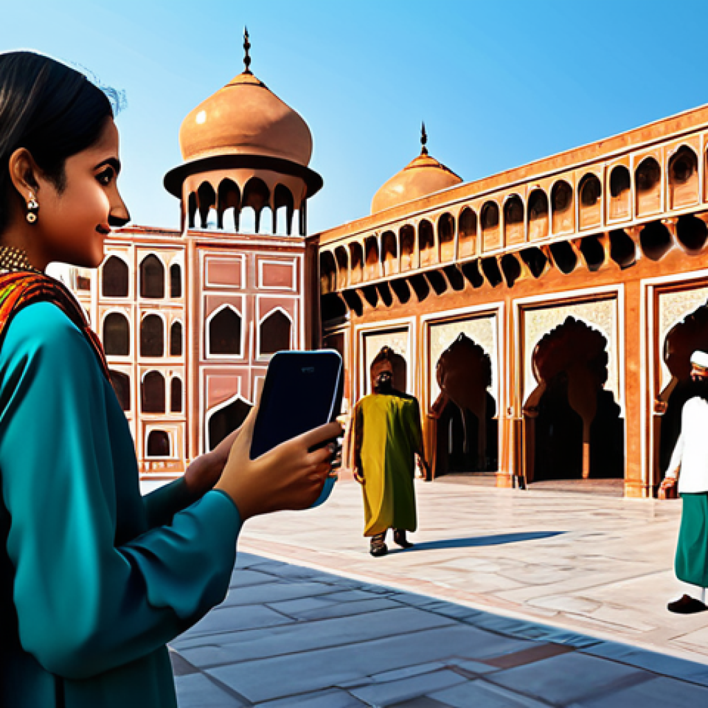 Digital Art in Pakistan**

"A vibrant digital artwork depicting a modern Pakistani cityscape with elements of traditional Mughal architecture blended in, viewed through a stylized smartphone screen, fully clothed figures in contemporary modest fashion interacting with AR elements, safe for work, appropriate content, professional digital illustration, perfect anatomy, correct proportions, family-friendly."

**