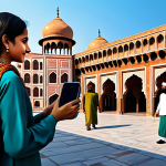 Digital Art in Pakistan**

"A vibrant digital artwork depicting a modern Pakistani cityscape with elements of traditional Mughal architecture blended in, viewed through a stylized smartphone screen, fully clothed figures in contemporary modest fashion interacting with AR elements, safe for work, appropriate content, professional digital illustration, perfect anatomy, correct proportions, family-friendly."

**